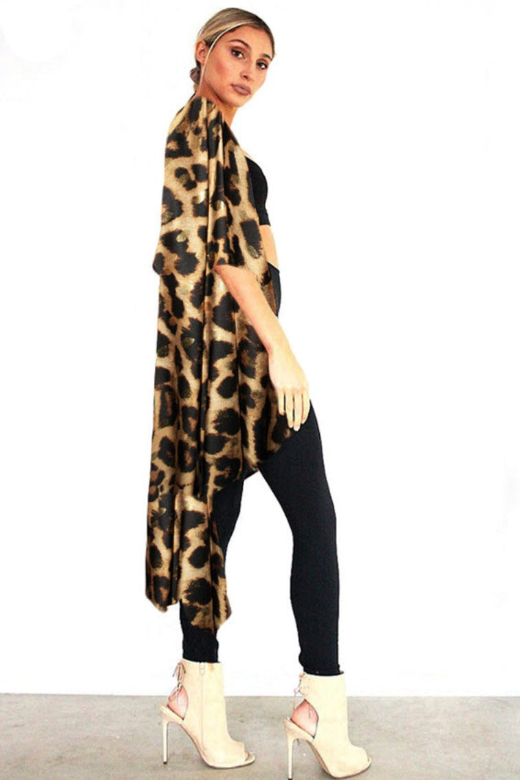 Leopard Metallic Cape