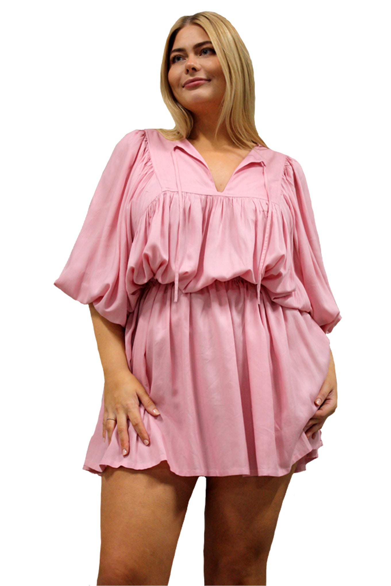 Demure Dress - Blush