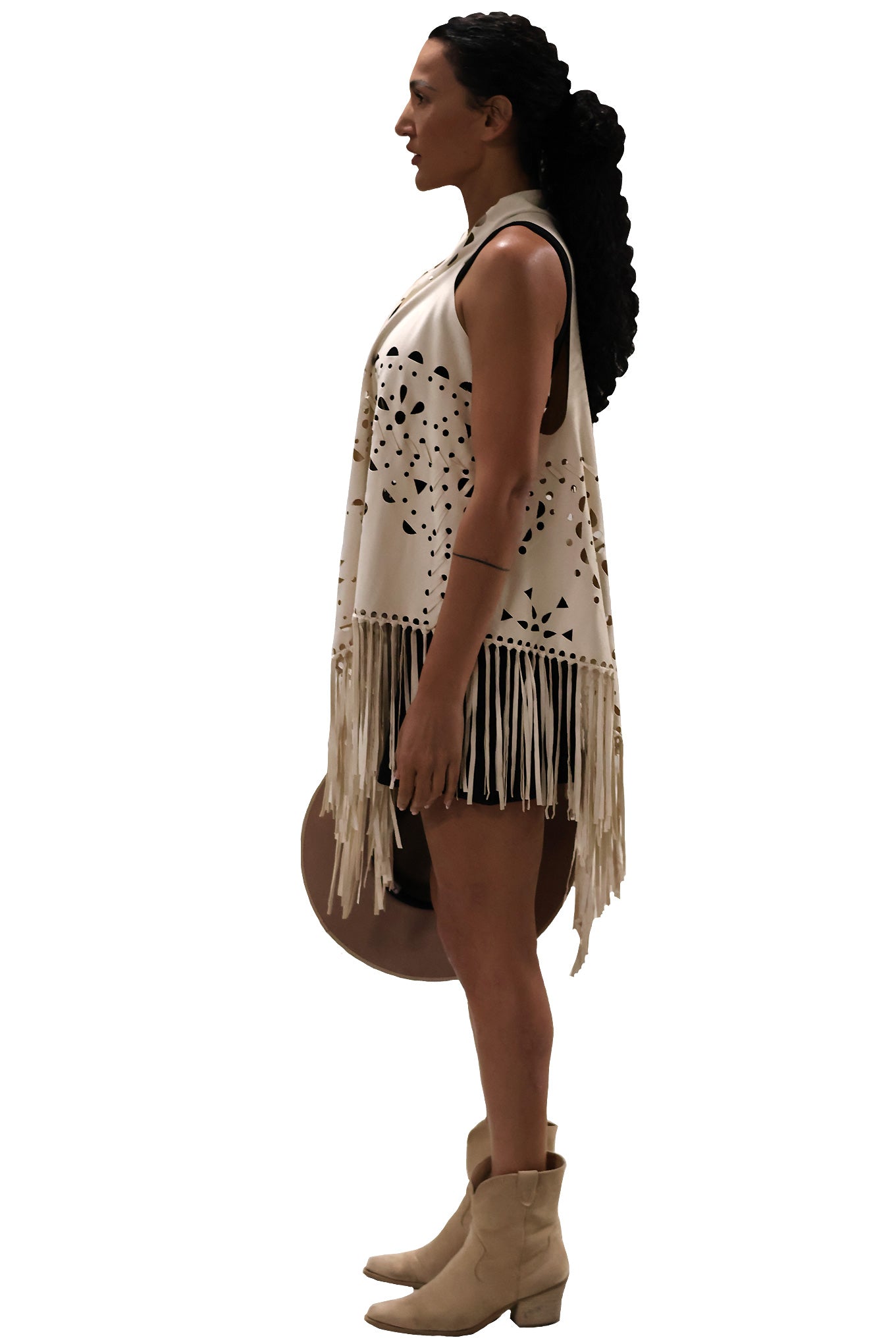 Fringe Vest - Ivory