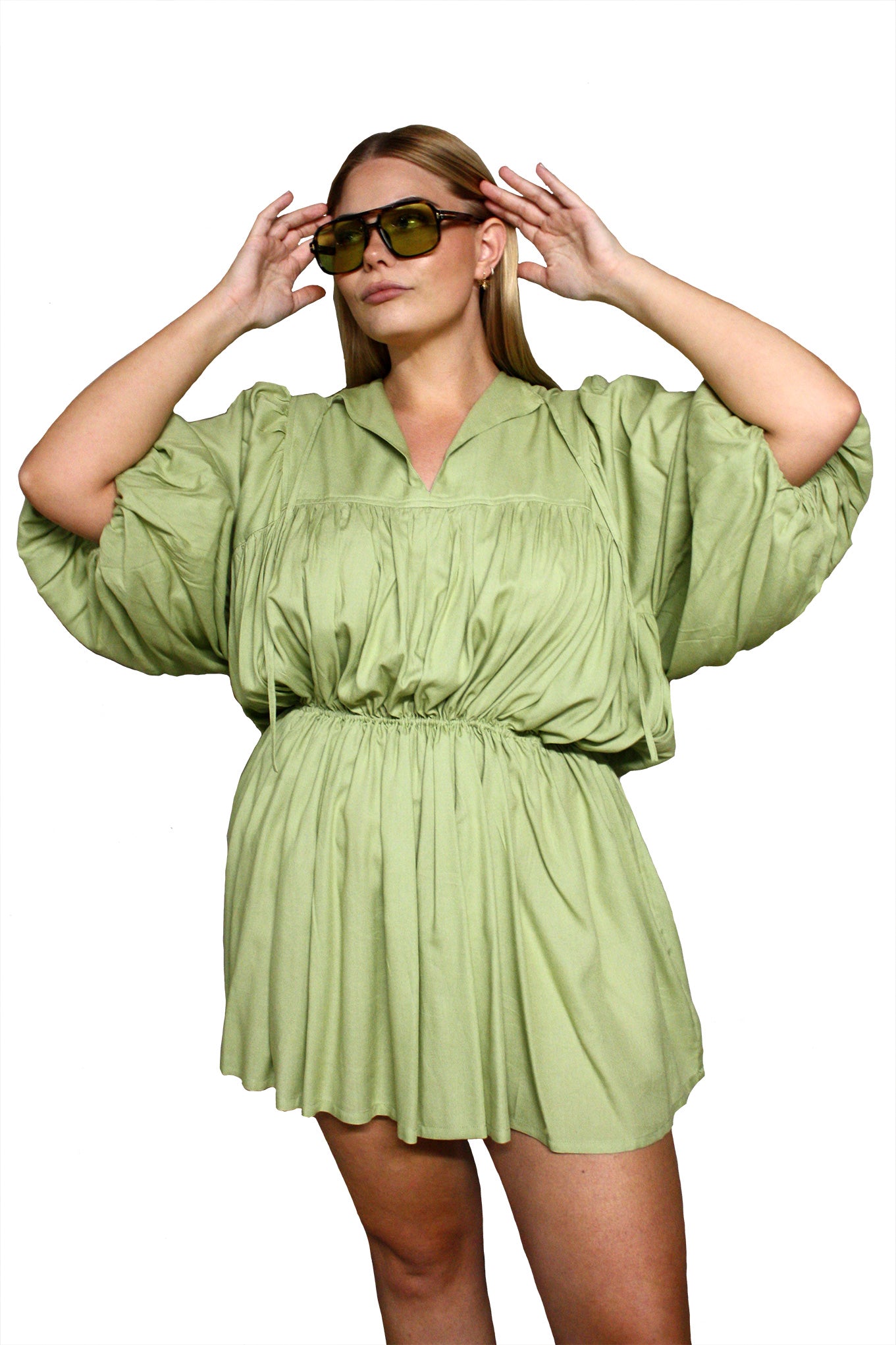Demure Dress - Matcha