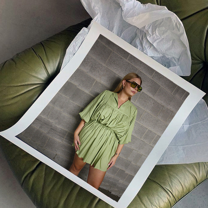 Demure Dress - Matcha