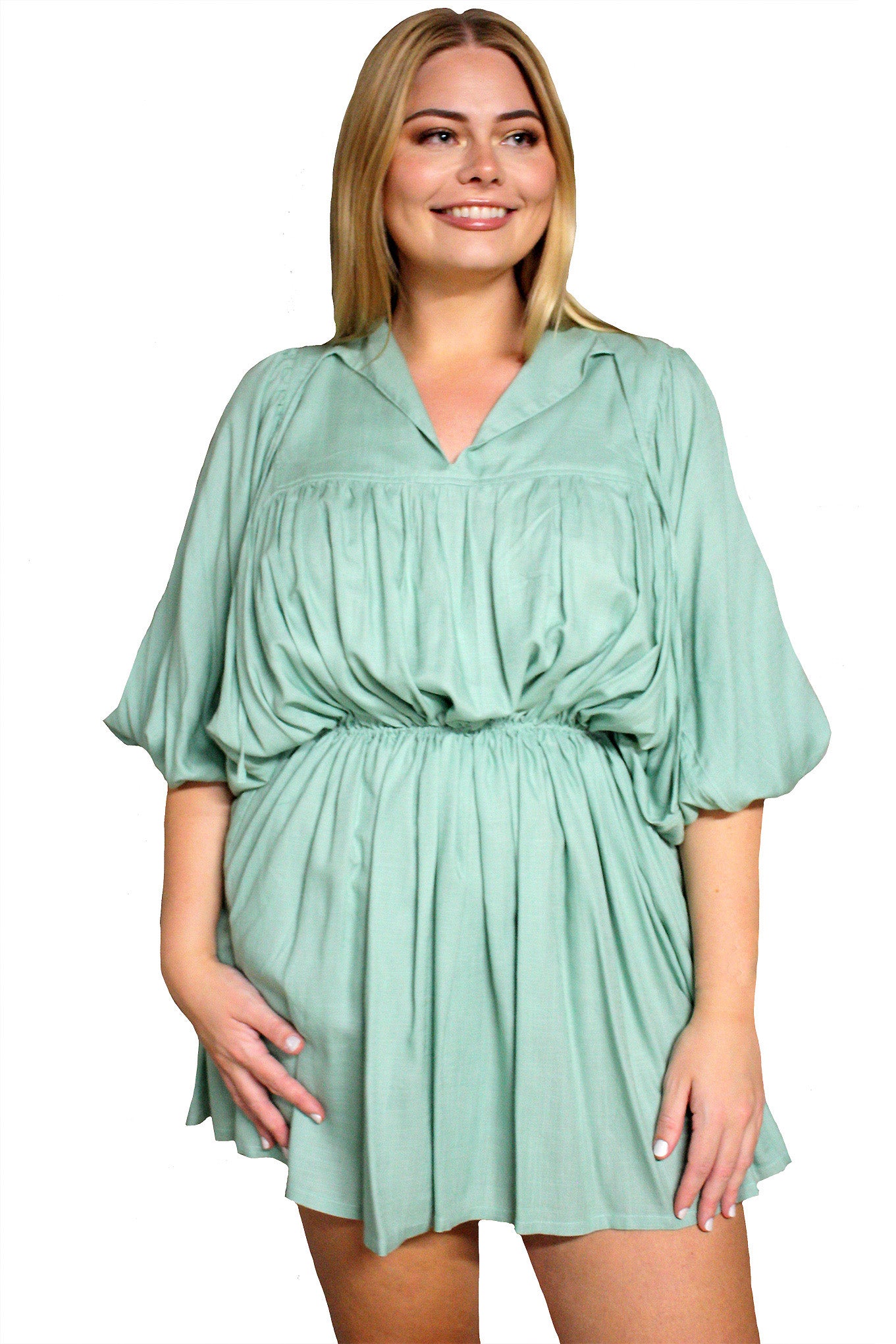 Demure Dress - Sage