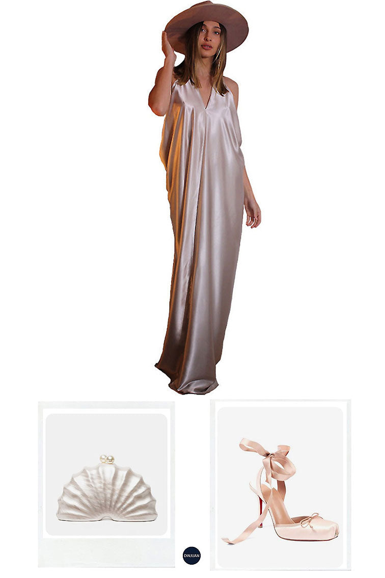 Goddess Dress - Champagne Maxi