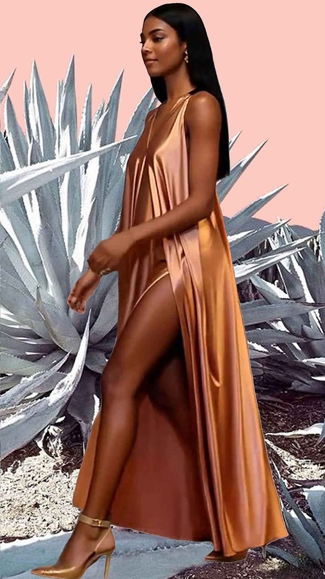 Goddess Dress - Rose Gold