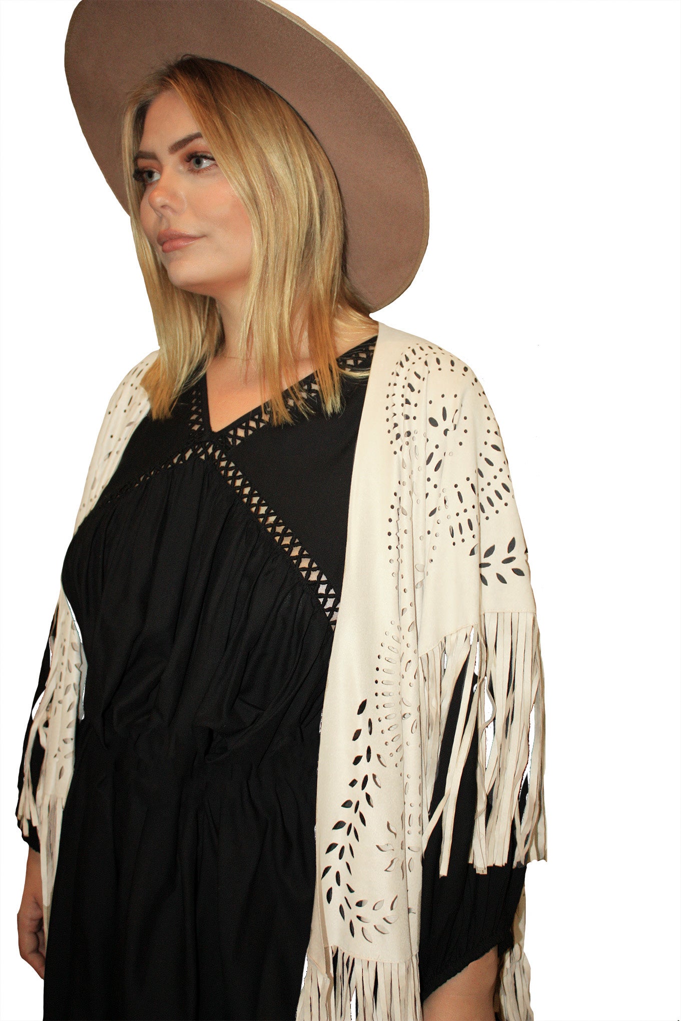 Fringe Flower Cape - Oat