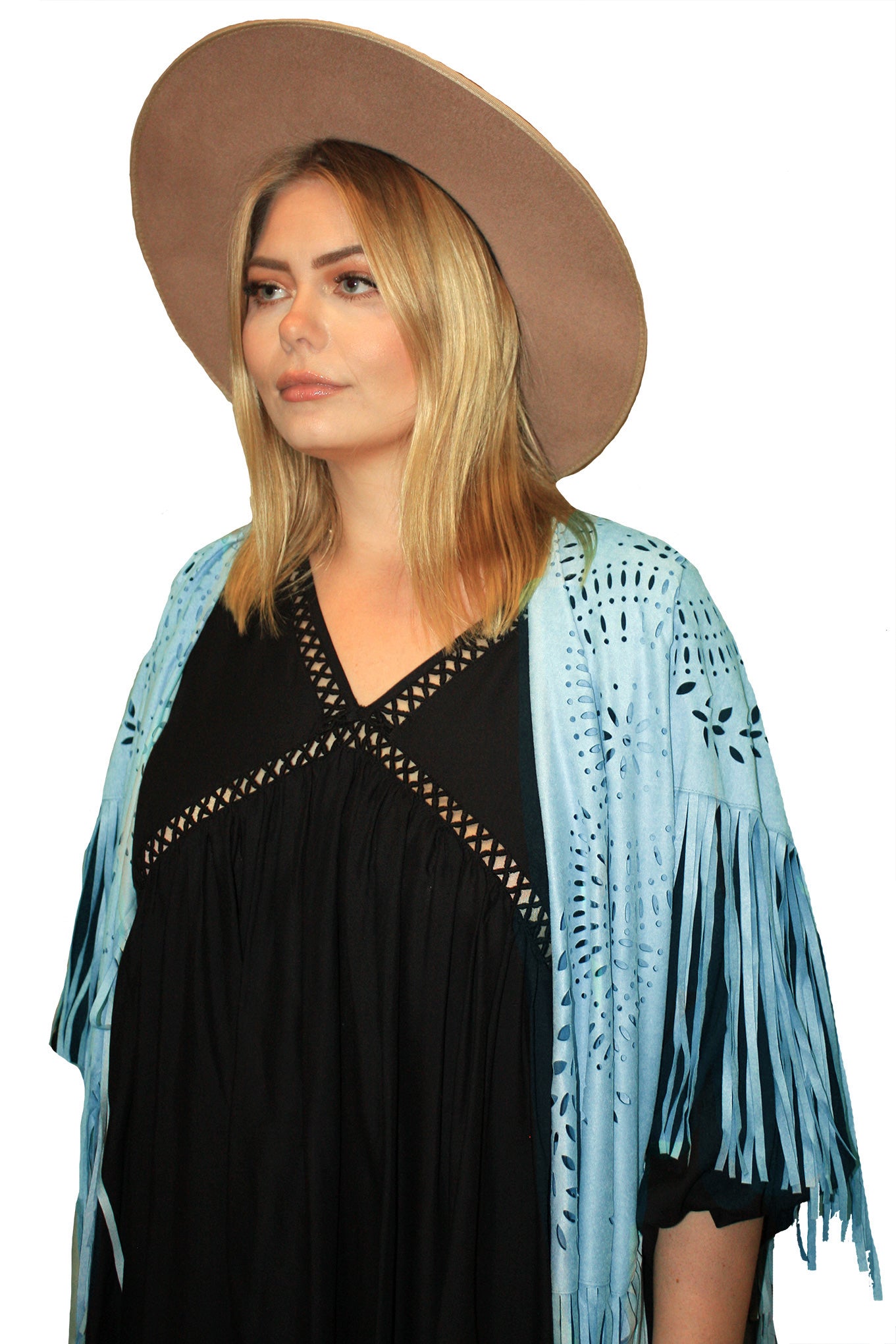 Fringe Flower Cape - Sky