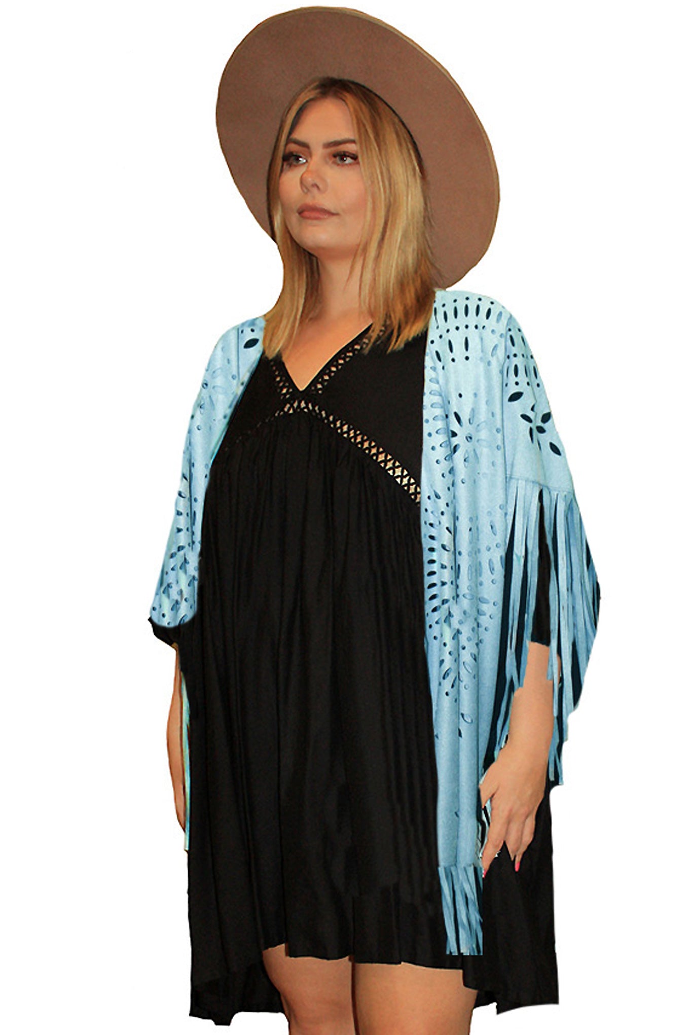 Fringe Flower Cape - Sky