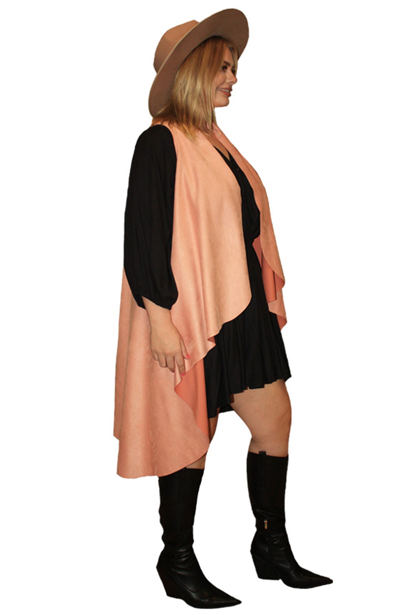 Peach Vegan Vest - Curve