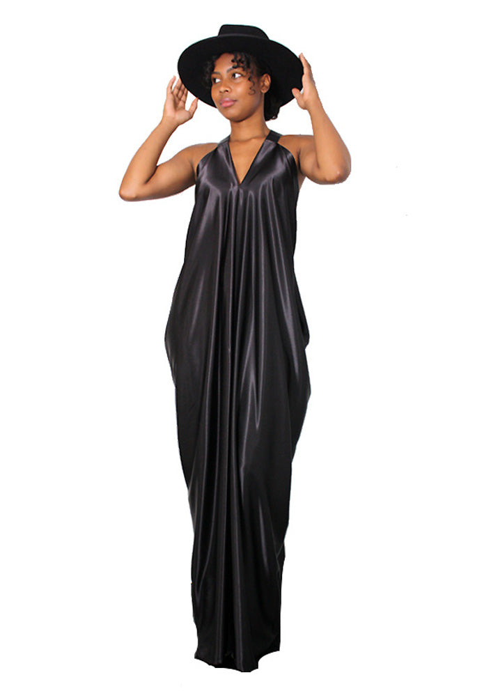 Goddess Black Maxi Dress