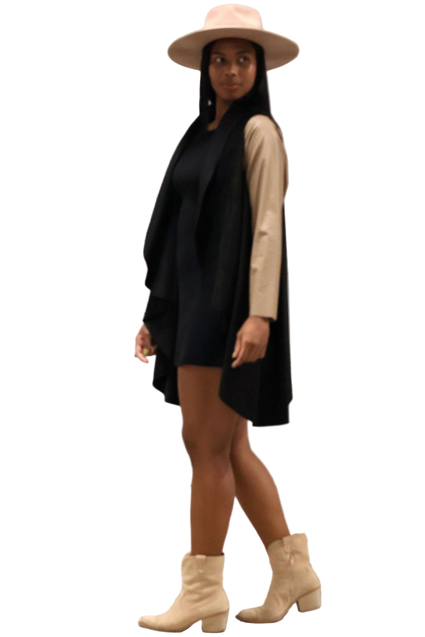 Vegan Jacket - Black.Camel