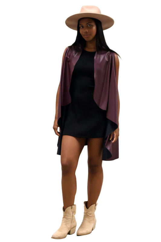 Vegan Vest - Plum