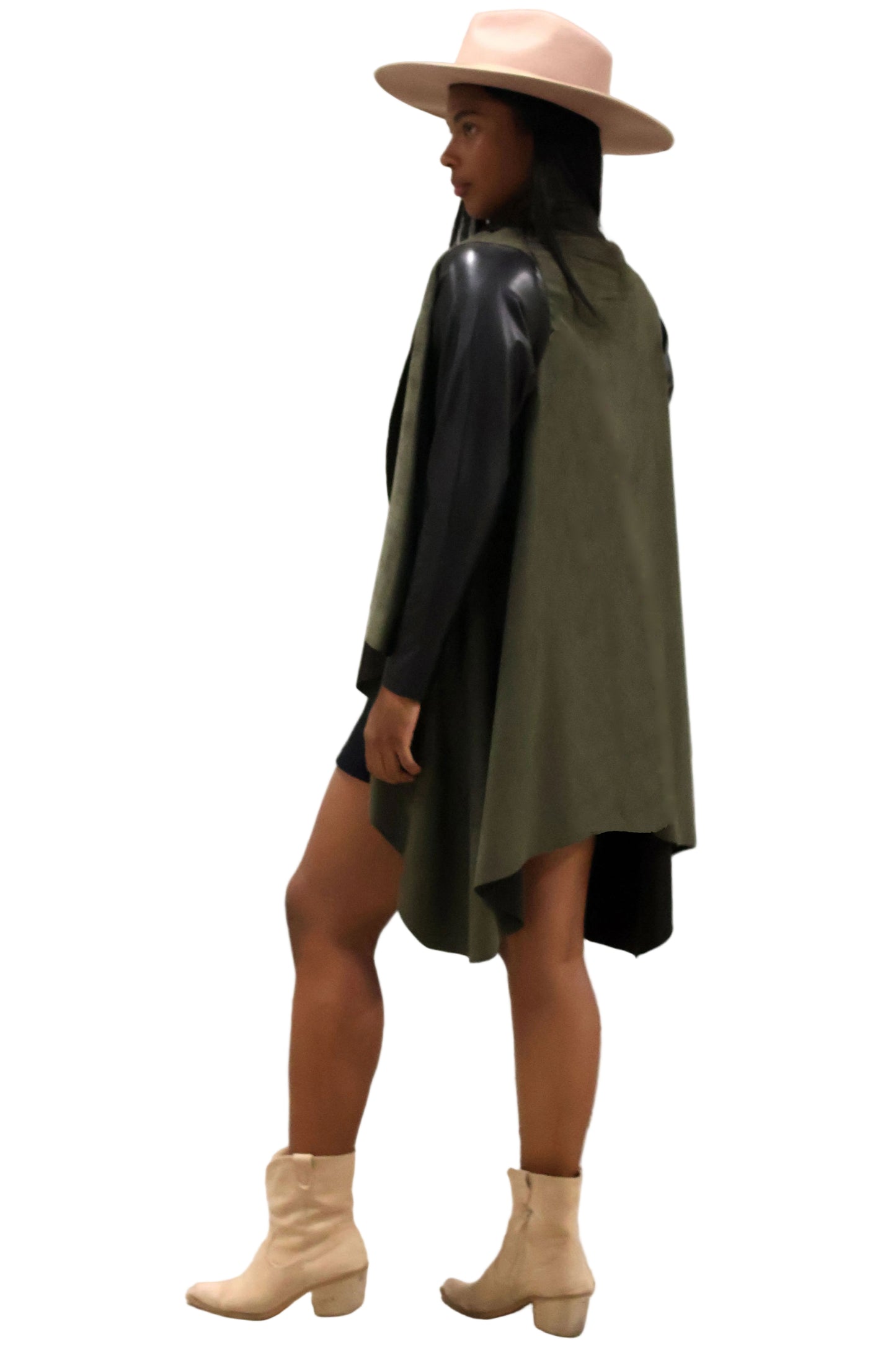 Vegan Jacket - Khaki.Black