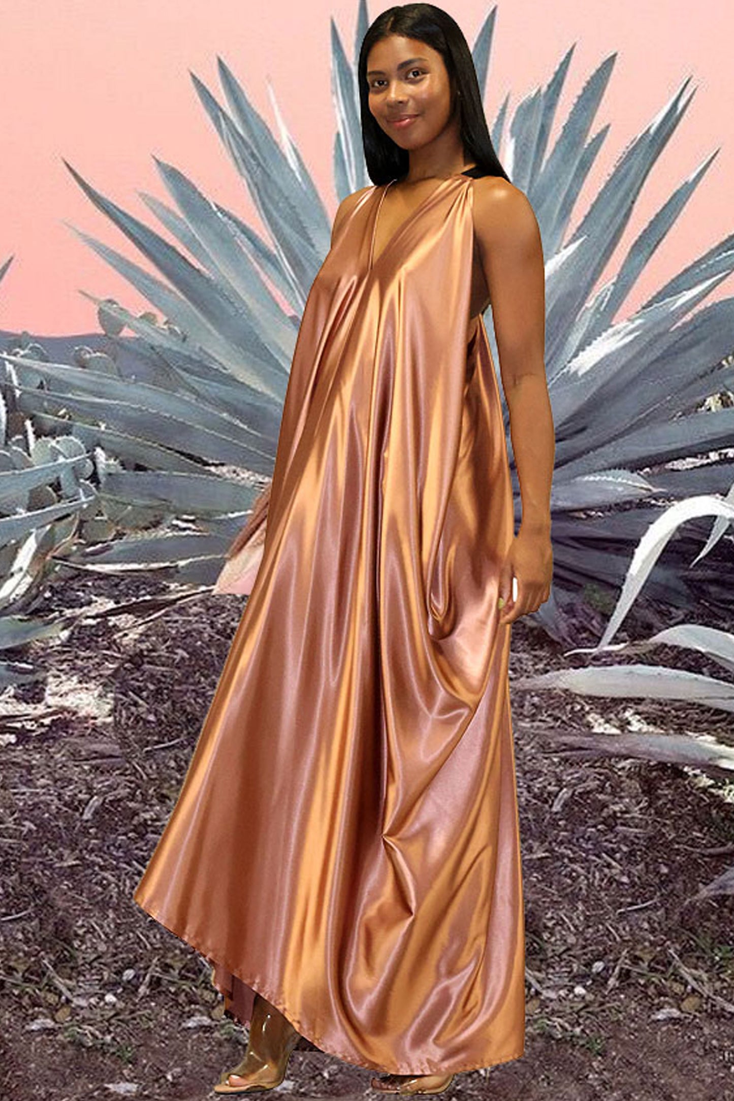Goddess Dress - Rose Gold