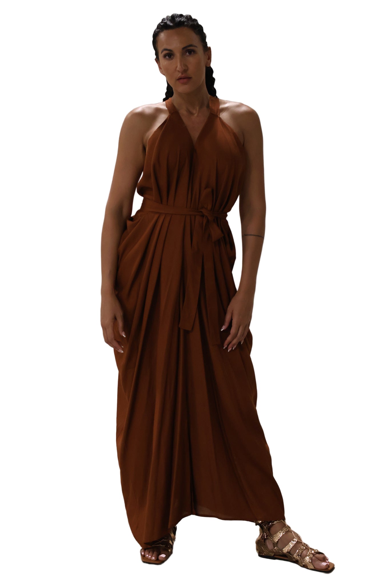 Aura Goddess Dress - Coffee