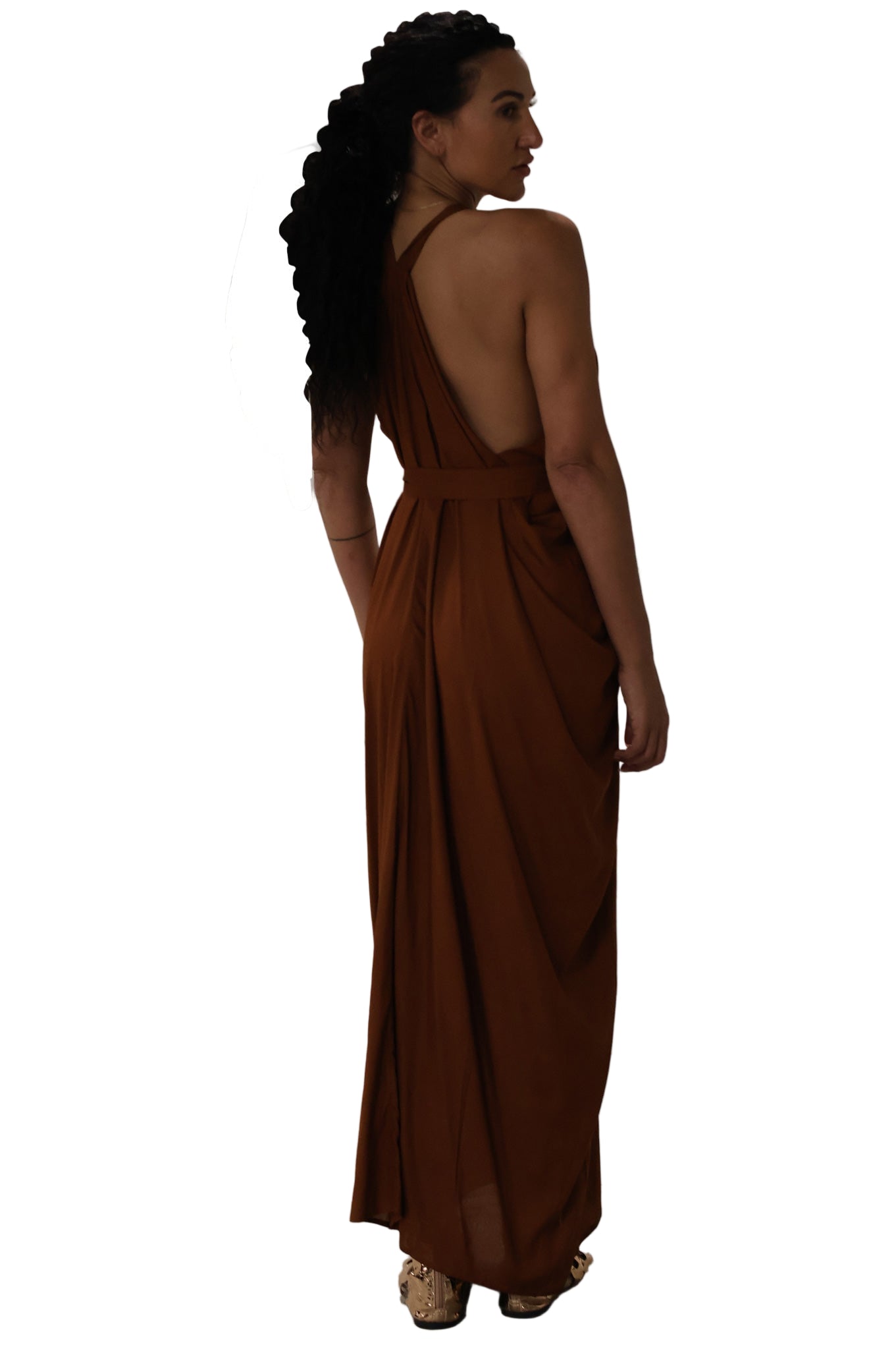 Aura Goddess Dress - Coffee