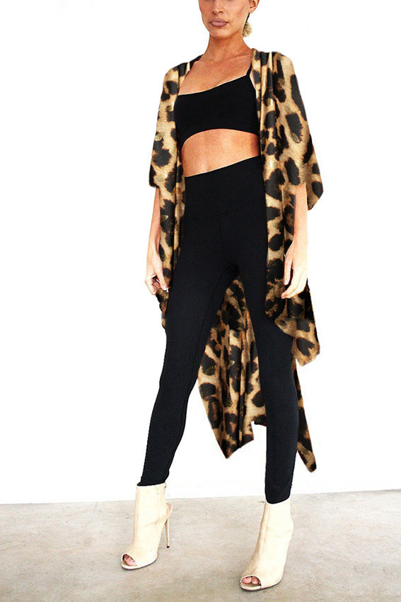 Leopard Metallic Cape