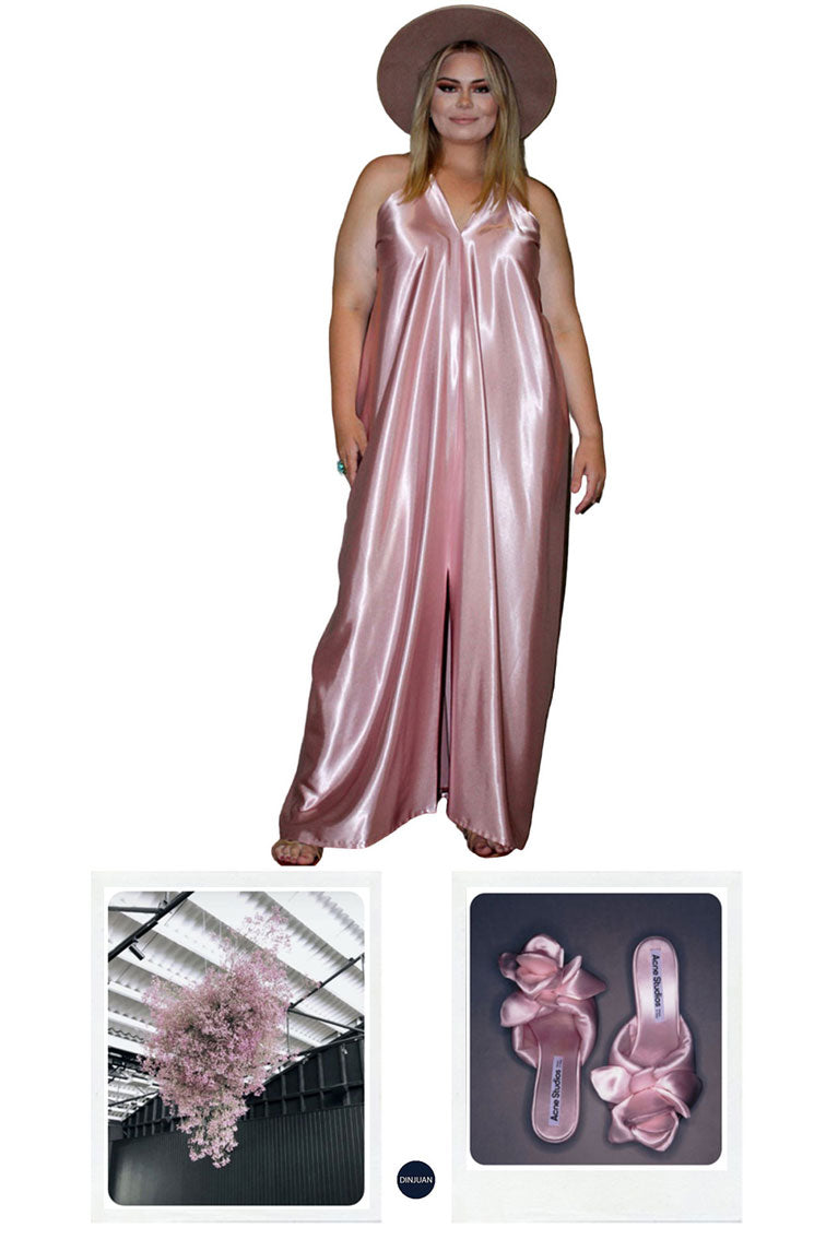 Goddess Dress *Curve - Blush