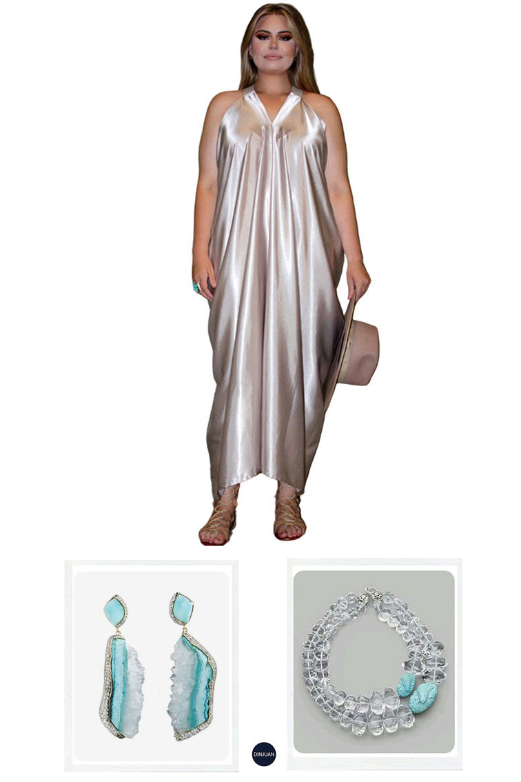 Goddess Dress Curve - Oyster