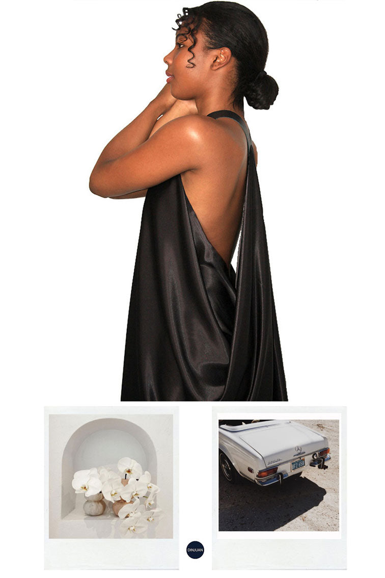 Goddess Luxe Dress - Onyx *Midi