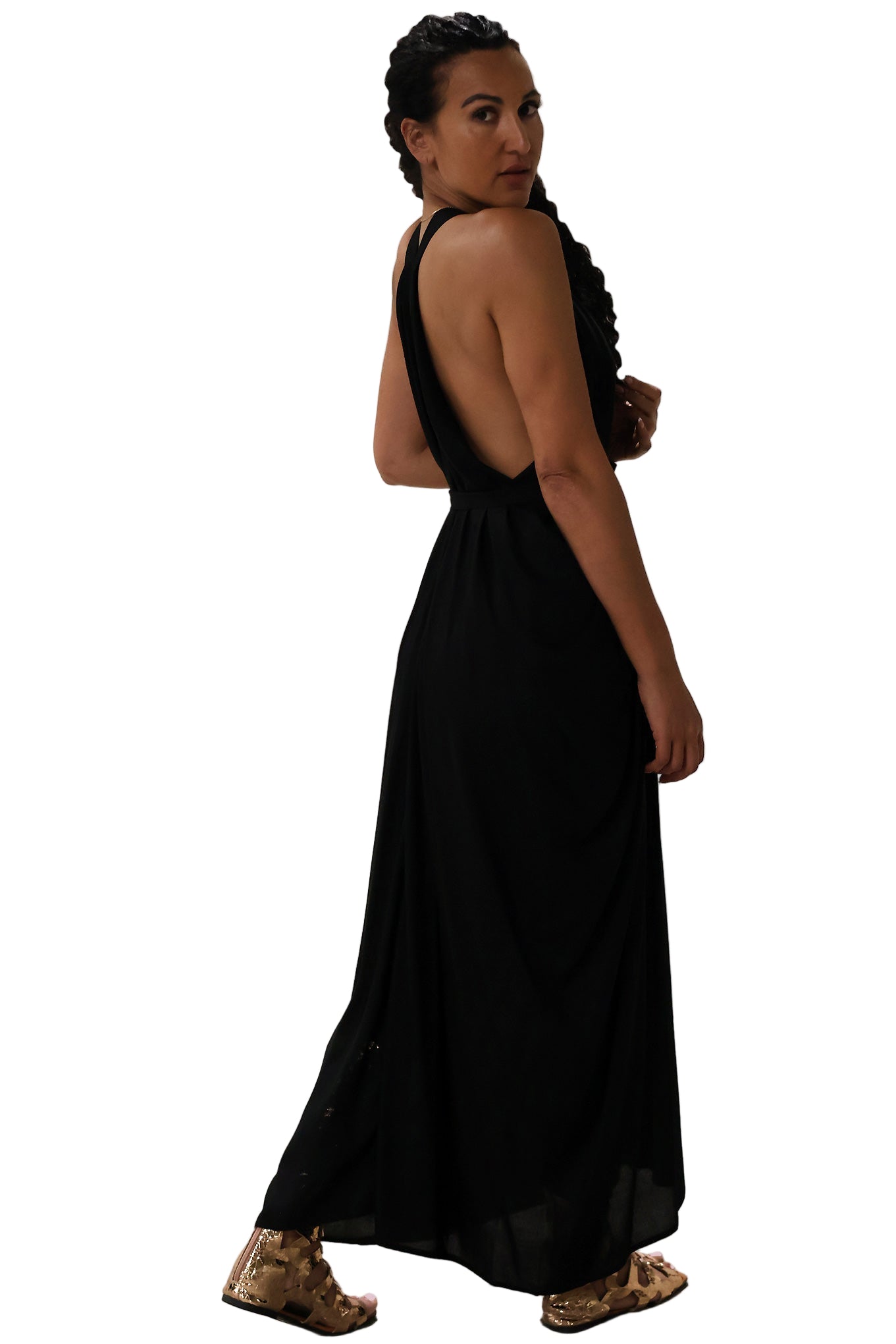 Aura Goddess Dress - Black
