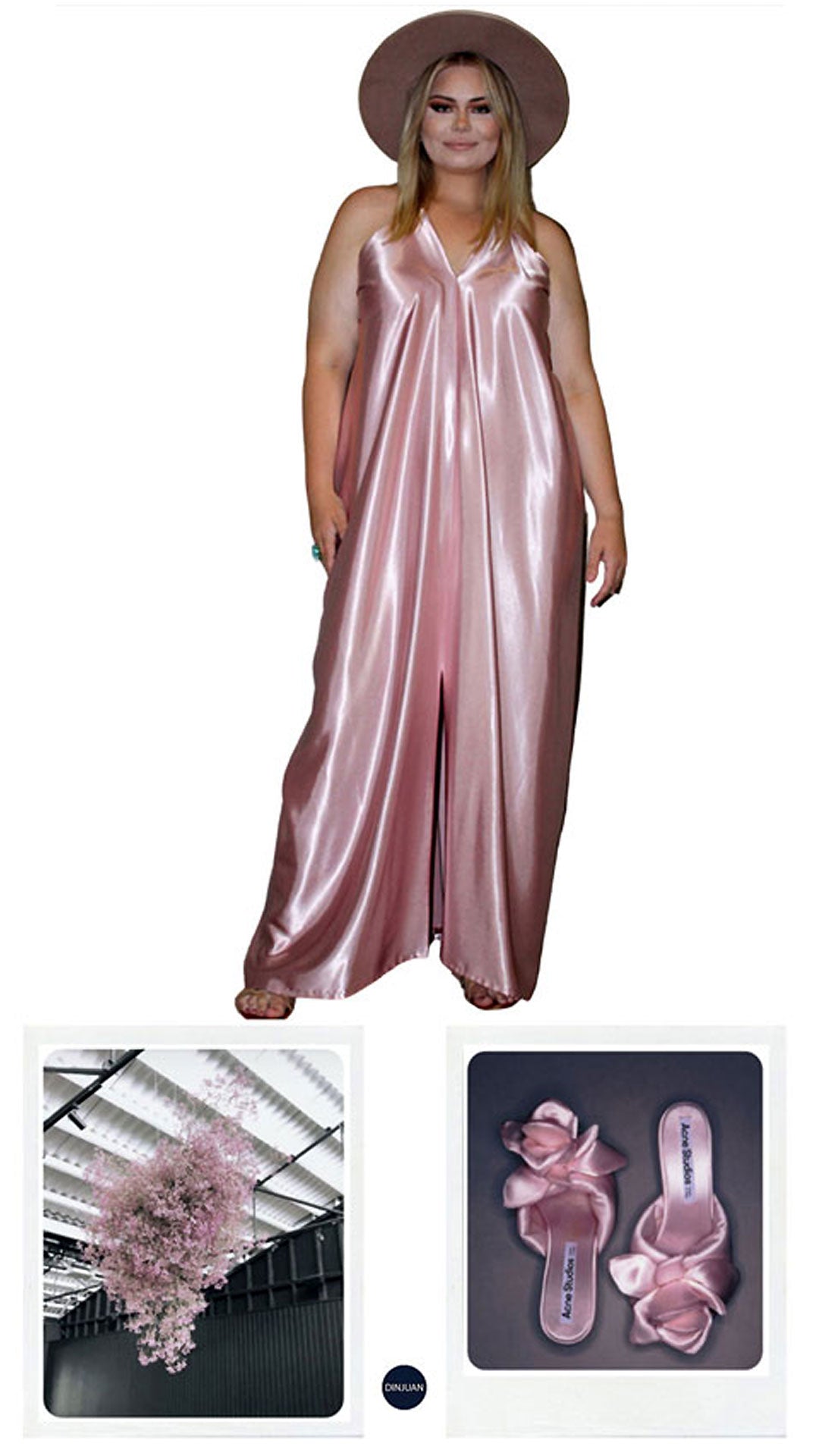 Goddess Dress *Curve - Blush