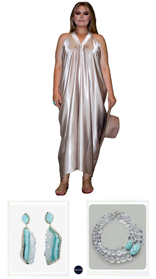 Goddess Dress Curve - Oyster