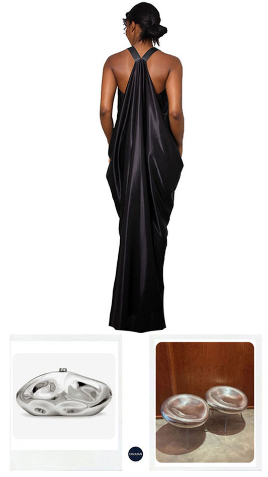 Goddess Black Maxi Dress