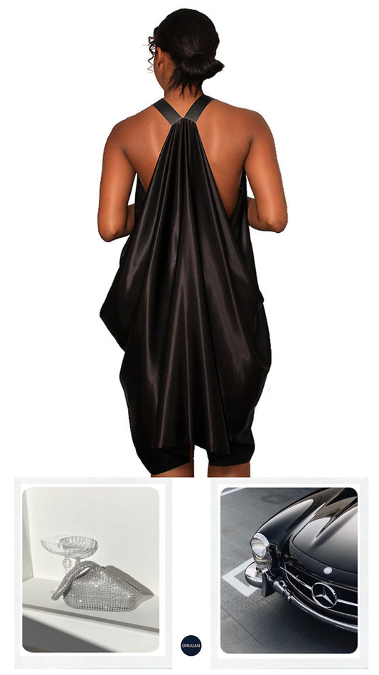 Goddess Luxe Dress - Onyx *Midi