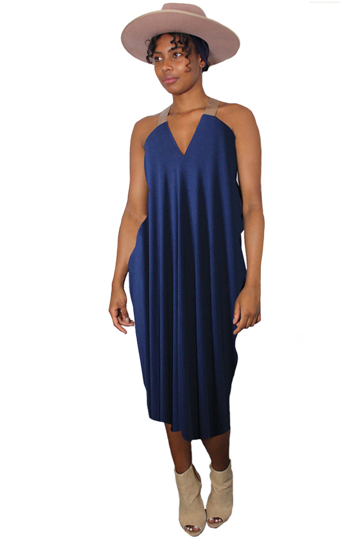 Goddess Dress - Slinky Navy